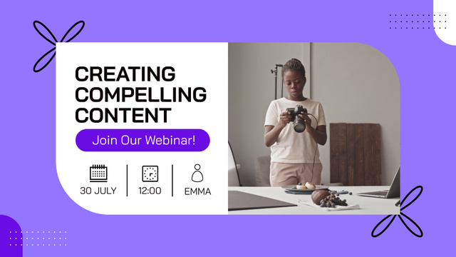 Modèle de visuel Advanced Webinar About Content Creating For Business - Full HD video