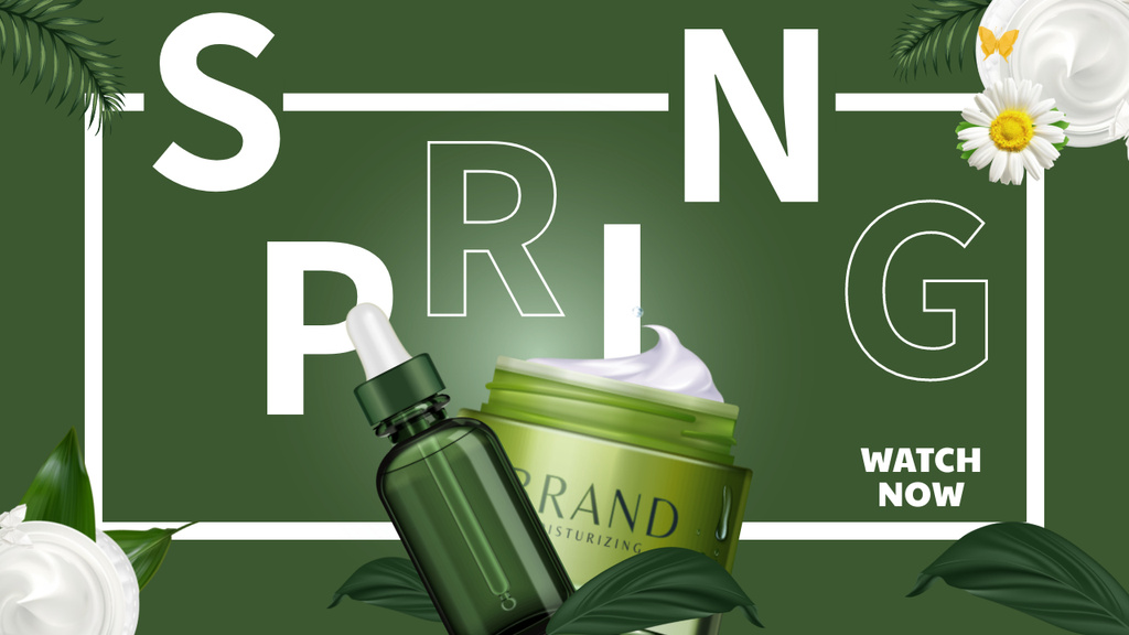 Natural Skin Care Spring Sale Announcement Youtube Thumbnail Modelo de Design