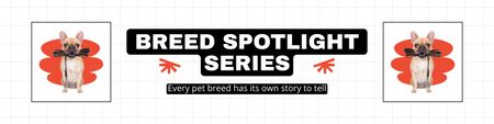 Exciting Series About French Bulldog Breed Twitter Design Template