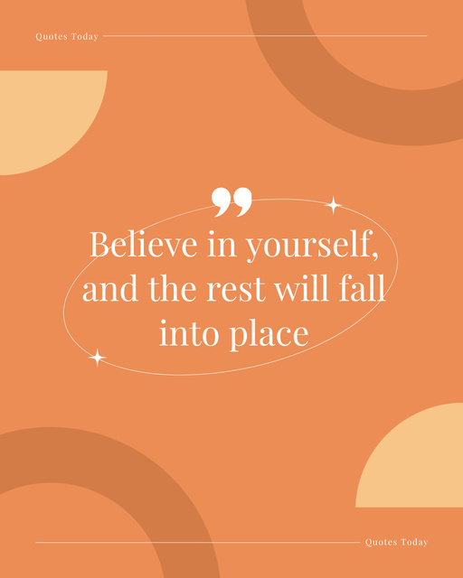 Inspirational Phrase about Believing in Yourself Instagram Post Vertical Modelo de Design