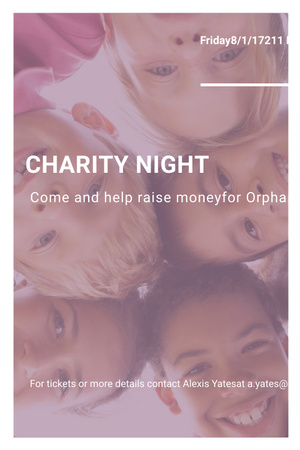 Designvorlage Corporate Charity Night für Pinterest