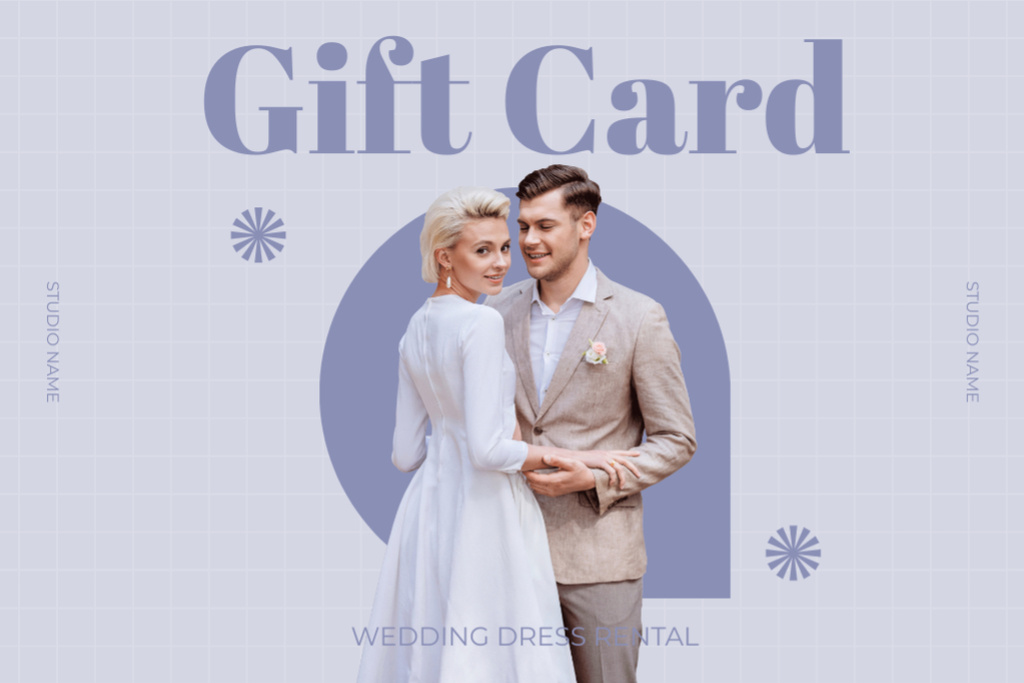 Plantilla de diseño de Wedding Dress Rent Shop Offer Gift Certificate 