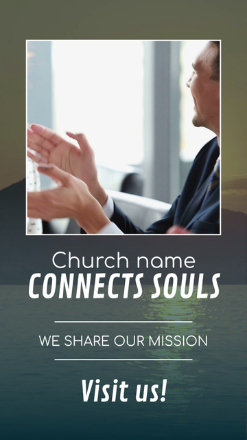 Ontwerpsjabloon van Instagram Video Story van Church Inviting For Sharing Ideas