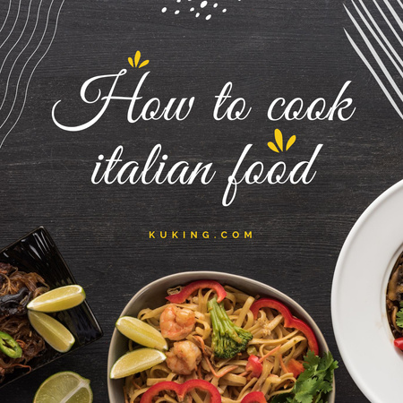 Italian Food Recipes Ad Instagram Design Template