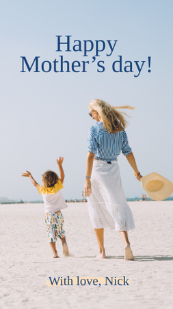 Mother with Her Son on Mother's Day Instagram Story Design Template
