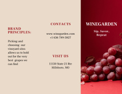 Wine Tasting Announcement with Fresh Grapes