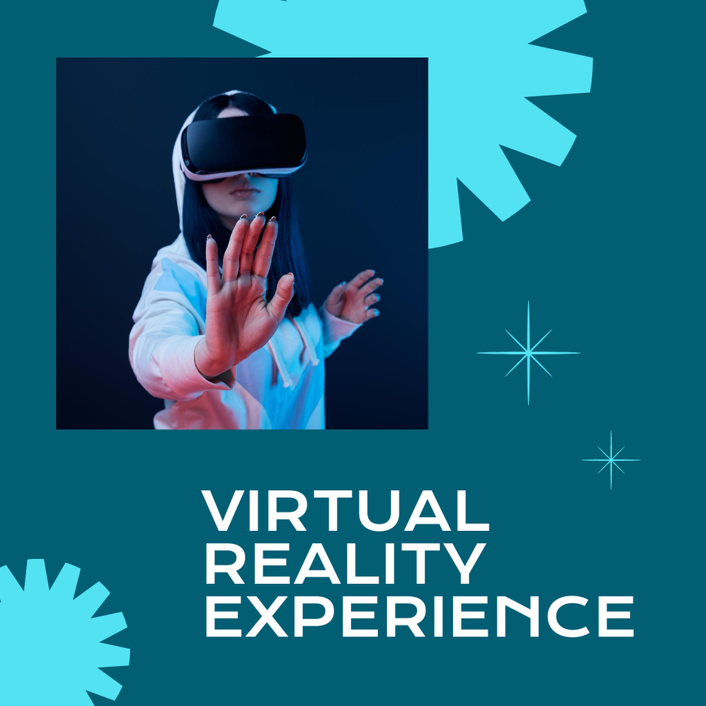 Virtual Reality Experience Instagram Šablona návrhu