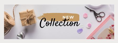 New Collection with Handmade Tools Facebook cover Design Template