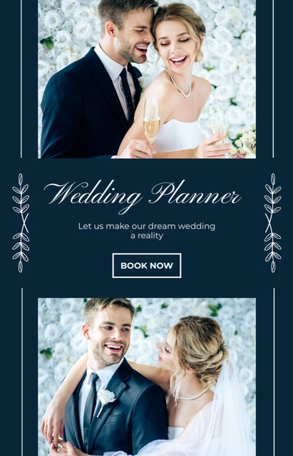 Wedding Agency Offer with Happy Young Couple IGTV Cover Design Template