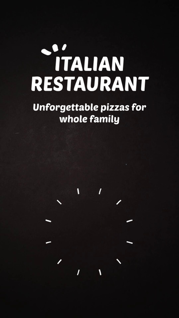 Italian Pizzeria Restaurant Offer With Pizza TikTok Video Design Template