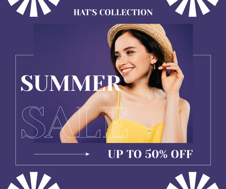 Platilla de diseño Summer Hats Collection Facebook