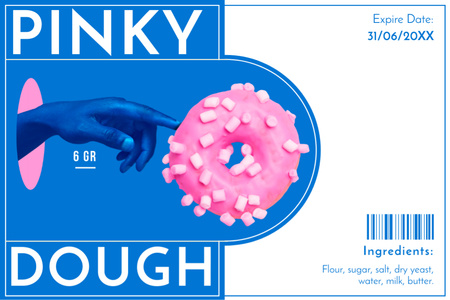 Glazed Doughnuts Retail Label Design Template