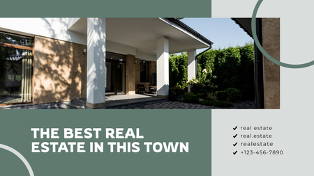 Platilla de diseño The Best Real Estate In This Town Blog Banner Title 1680x945px