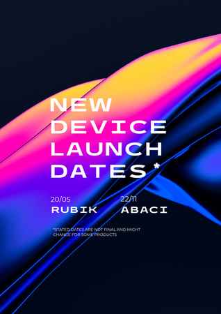 New Device Launch Announcement Poster tervezősablon