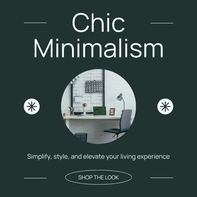 Ontwerpsjabloon van Instagram AD van Interior Design Services in Minimalist Style