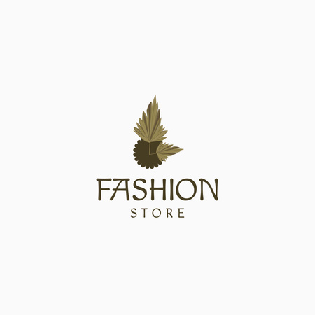 Emblem of Fashion Store Logo Design Template