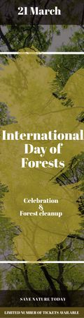International Forests Day Events and Nature Saving Awareness Skyscraper tervezősablon