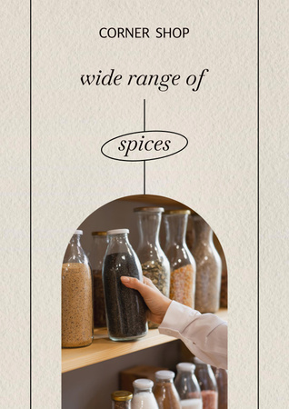 Szablon projektu Spices Shop Ad Poster