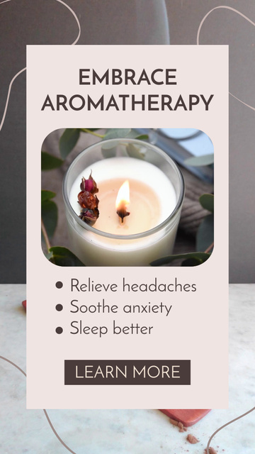 Incredible Aromatherapy Sessions Offer With Description Instagram Video Story Šablona návrhu