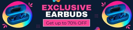 Offer of Exclusive Earphones Ebay Store Billboard Modelo de Design
