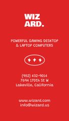 Gaming Store Advertisement on Red