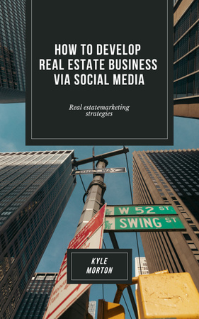 Designvorlage Entwicklung von Immobilieninvestitionen mit Social Media für Book Cover