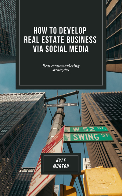 Developing Real Estate Investment With Social Media Book Cover Šablona návrhu
