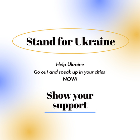 Platilla de diseño Stand with Ukraine Instagram