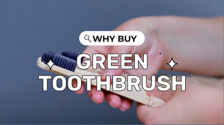 Recyclable Toothbrushes With Ergonomic Handle Full HD video Design Template