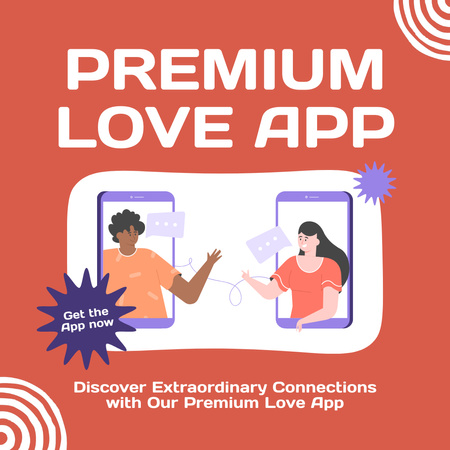 Aplicativo Premium para Encontrar o Amor Animated Post Modelo de Design