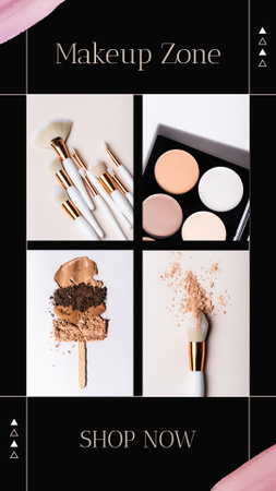 Plantilla de diseño de Productos cosméticos de alta calidad para maquillaje. Instagram Story 