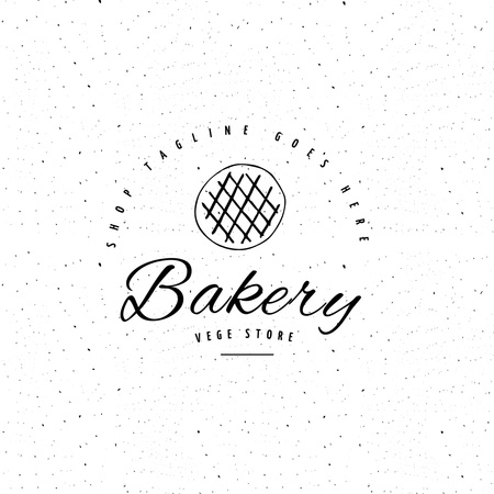 Minimalistic Emblem of Bakery Shop Logo 1080x1080pxデザインテンプレート