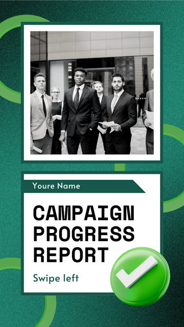 Designvorlage Election Campaign Progress Report für Instagram Video Story