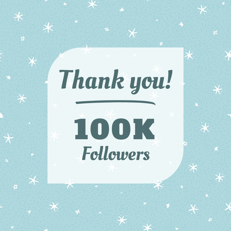 Thank You Message to Followers Instagramデザインテンプレート