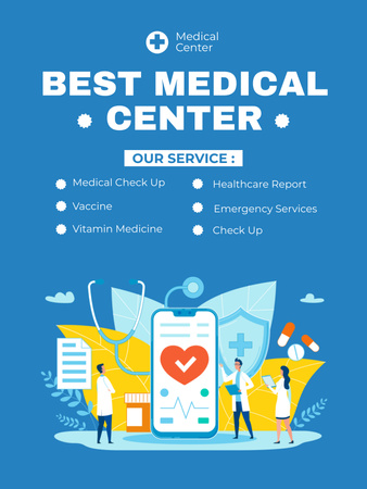 Ad of Best Medical Center Poster US Design Template