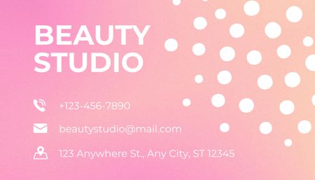 Template di design Colorazione professionale dei capelli in Beauty Studio Business Card US