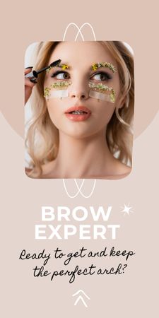 Brow Care Cosmetic Goods Graphic Design Template