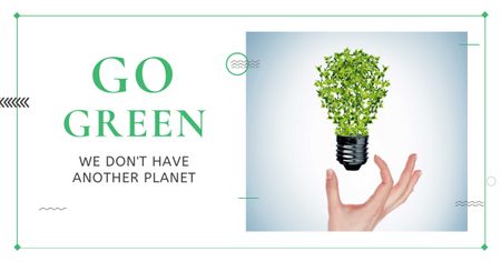Citation about green planet Facebook AD Design Template