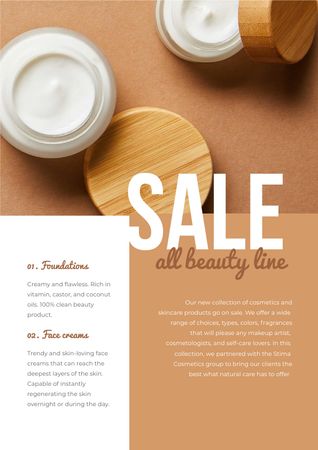 Natural Cream Special Sale Newsletter Design Template