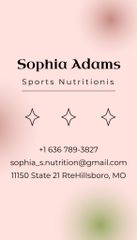 Sport Nutrition Specialist Service Offer