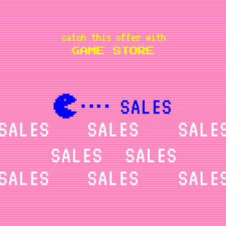 Game Store Bright Sale Offer Instagram tervezősablon