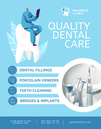 Dental Services Offer Poster 22x28in Design Template