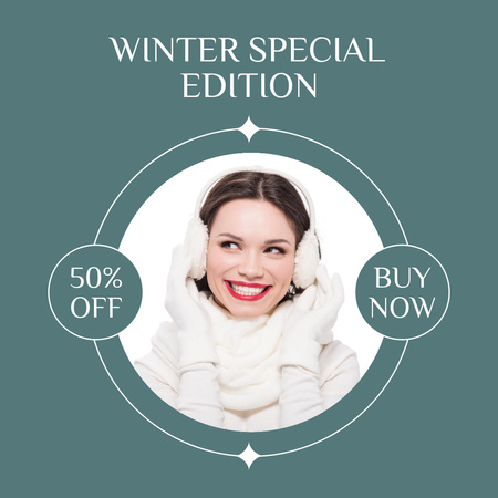 Special Winter Discount Offer Instagram tervezősablon