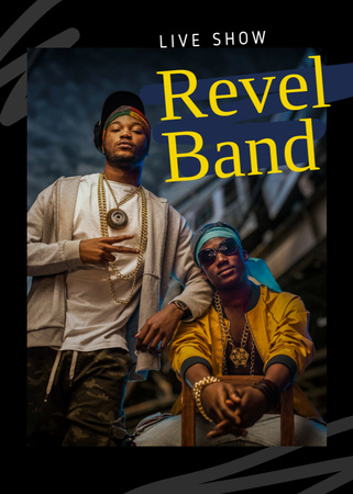 Rap Live Show Invitation Performers Band Flayer Design Template