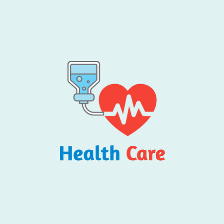 design de logotipo de cuidados de saúde Logo Modelo de Design