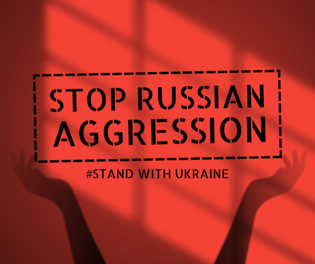 Plantilla de diseño de Stop Russian Aggression Facebook 