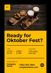 Oktoberfest Celebration Announcement with Snacks