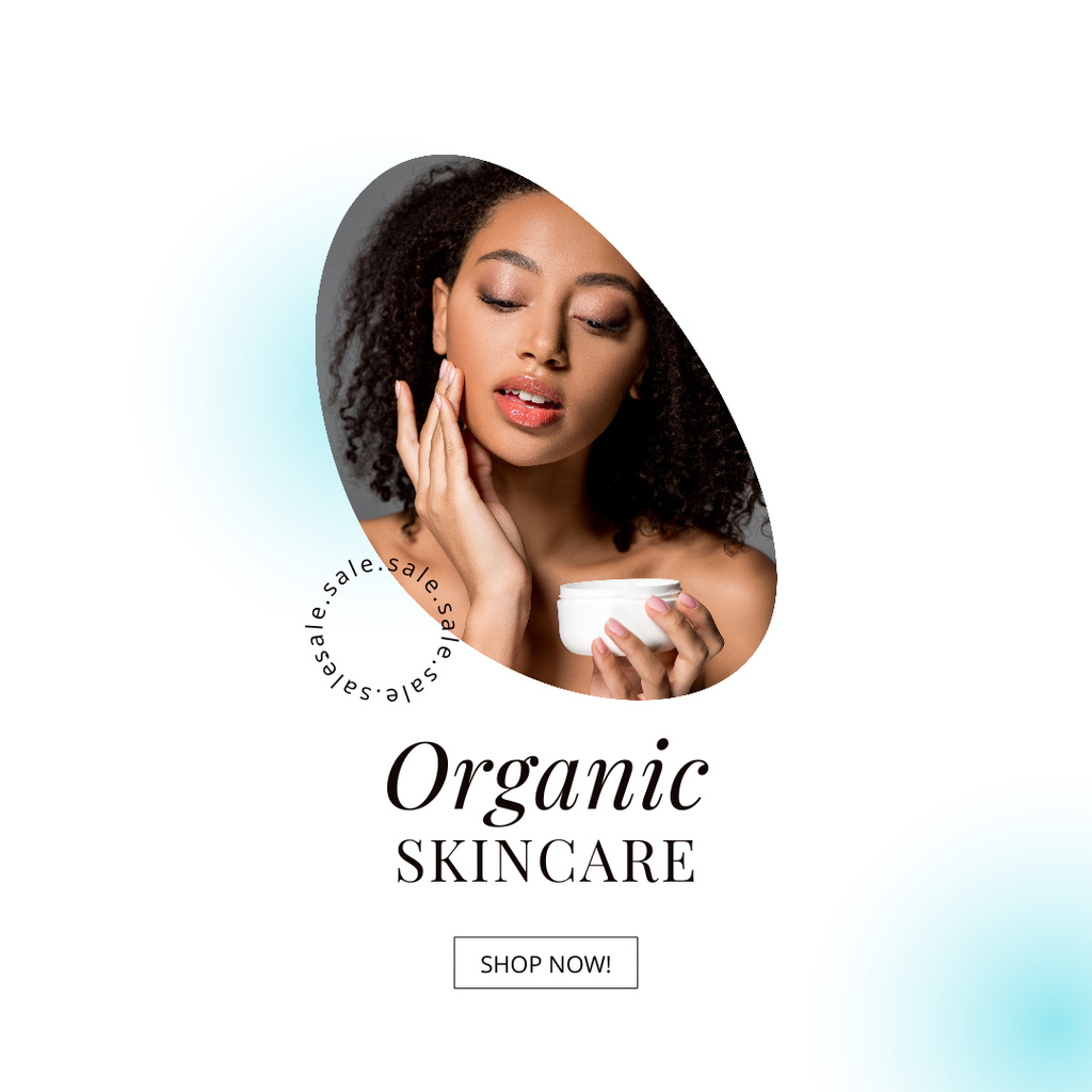 Skincare Offer with Young Woman Instagram Design Template