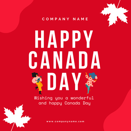 boldog kanadai napot! Instagram tervezősablon