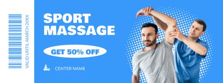 Discount on Sport Massage Therapy Coupon Design Template